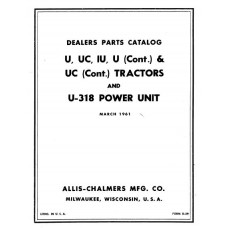 Allis-Chalmers U - UC - U-318 Parts Manual